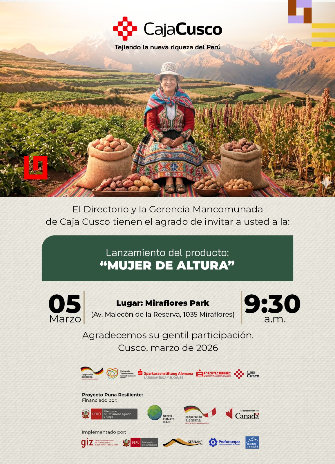 Lanzamiento Mujer de Altura (Caja Cusco)