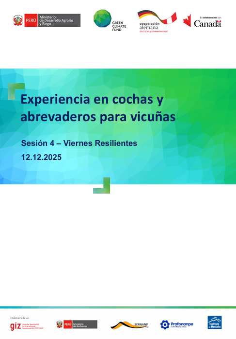 Viernes Resiliente - Sesión 4 - Experiencia en cochas y abrevaderos para vicuñas
