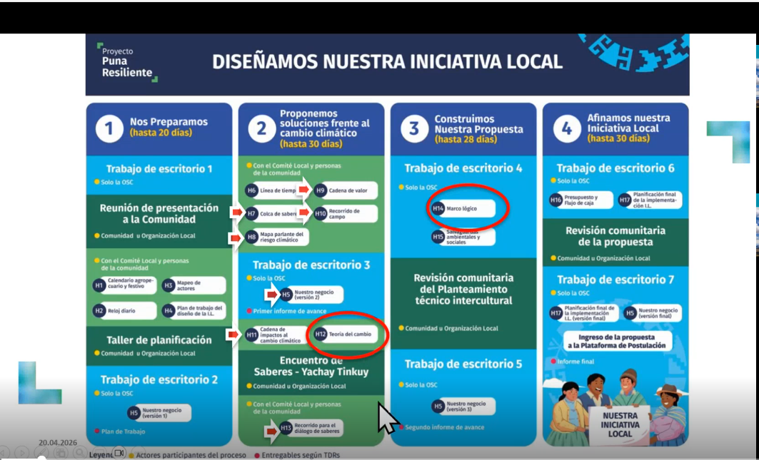 Grabación - Sesión virtual 8:  Teoría de Cambio y Marco Lógico de la Iniciativa local