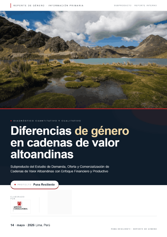APOYO: Diferencias de género en cadenas de valor altoandinas