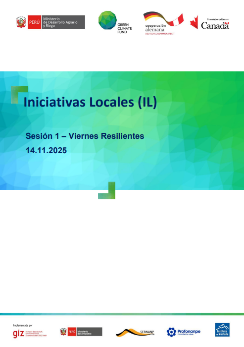 Viernes Resilientes - Sesión 1 - Iniciativas Locales (IL)