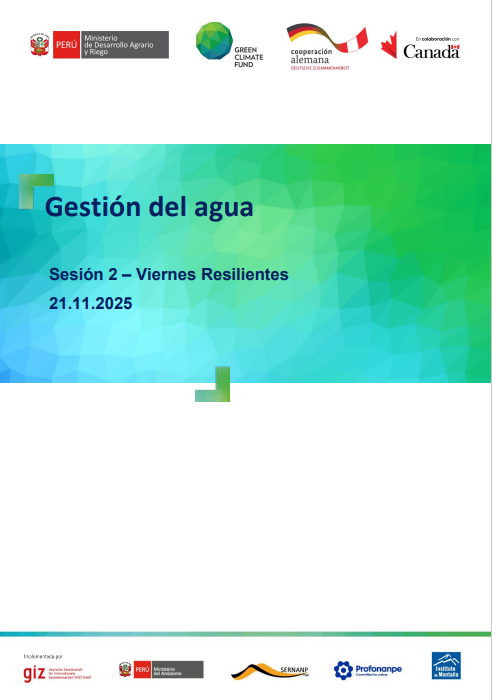 Viernes Resiliente - Sesión 2 - Medidas de siembra y cosecha de agua para la adaptación al cambio climático