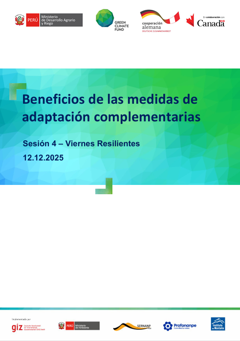 Viernes Resiliente - Sesión 4 - Beneficios de las medidas de adaptación complementarias