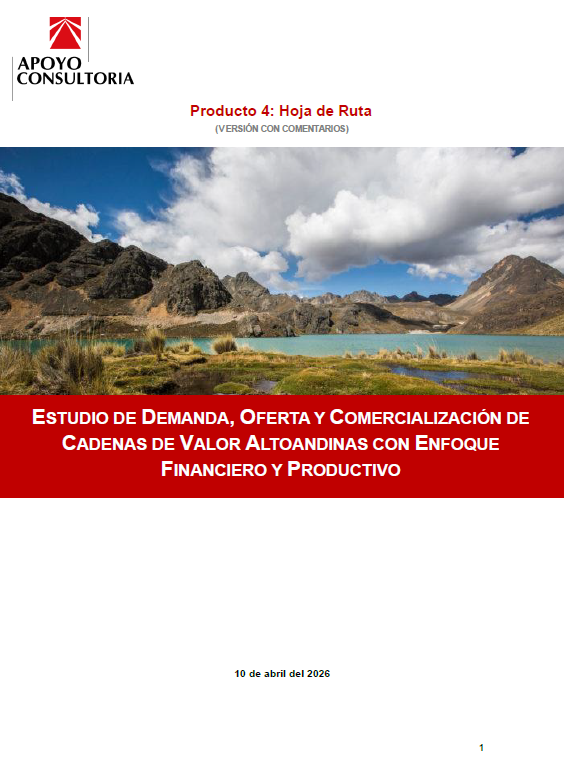APOYO : Hoja de Ruta (Estudio Integral de Cadenas de Valor, Mercado y Servicios Financieros Rurales con Enfoque de Género)